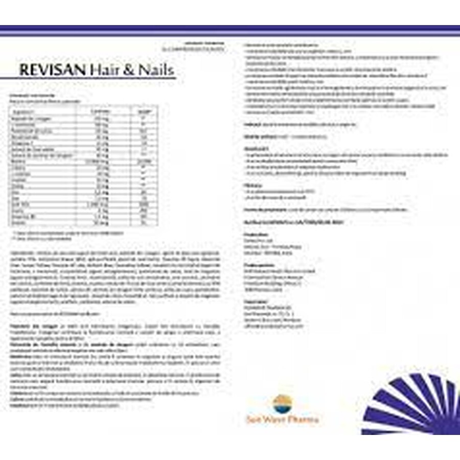 Revisan Par și Unghii, 30 comprimate, Sun Wave Pharma