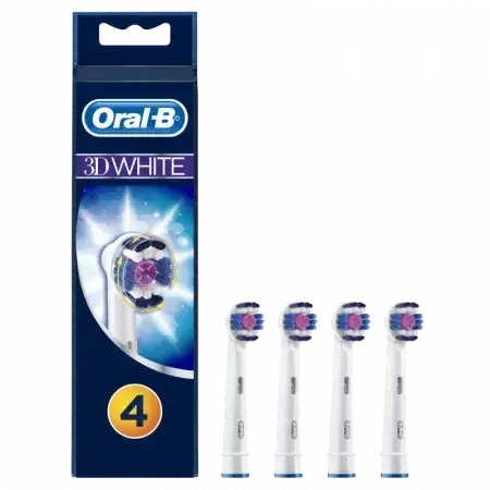 Soporte para cepillo de dientes eléctrico Braun 3D White, 4 piezas, Oral-B