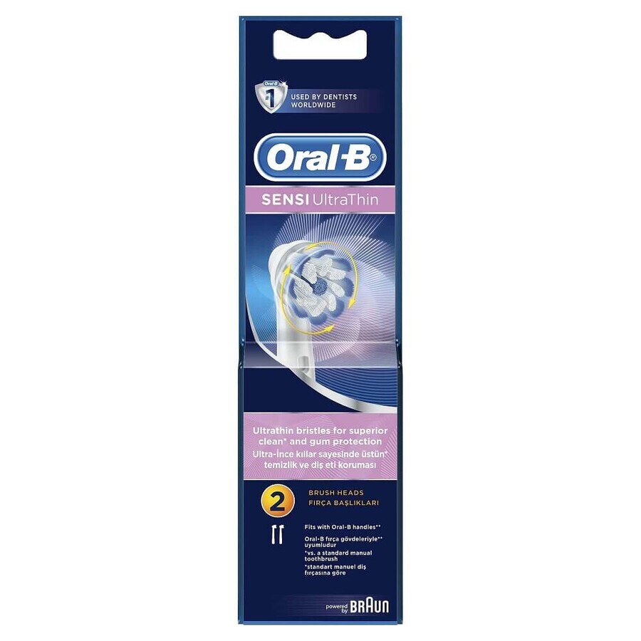 Recambio cepillo dental Sensitive Ultra Thin, 2 piezas, Oral B