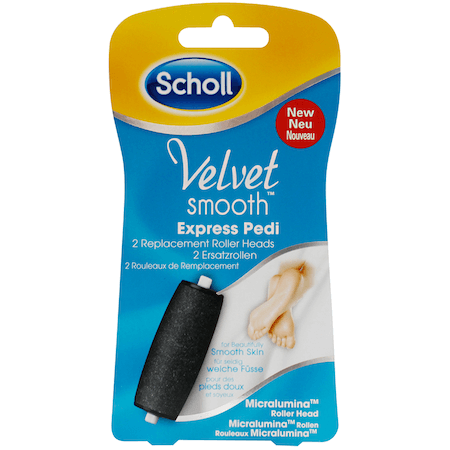 Velvet Smooth Express Pedi recambios de pilas eléctricas, 2 piezas, Scholl