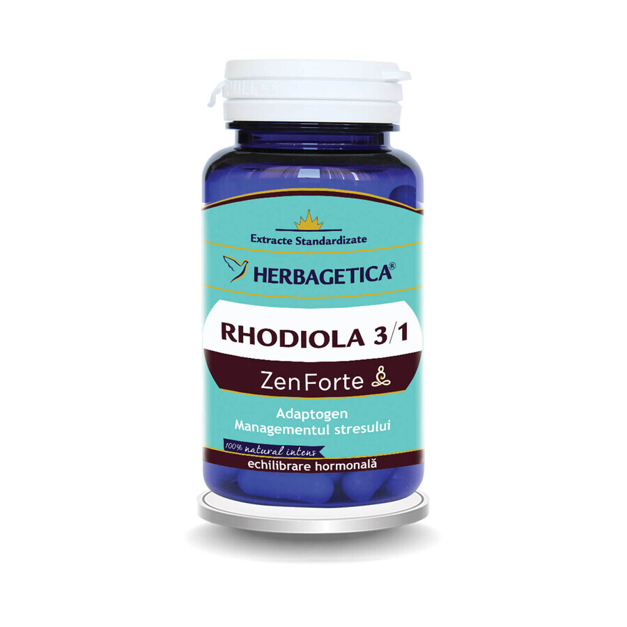 Rhodiola 3/1 Zen Forte, 30 capsule, Herbagetica