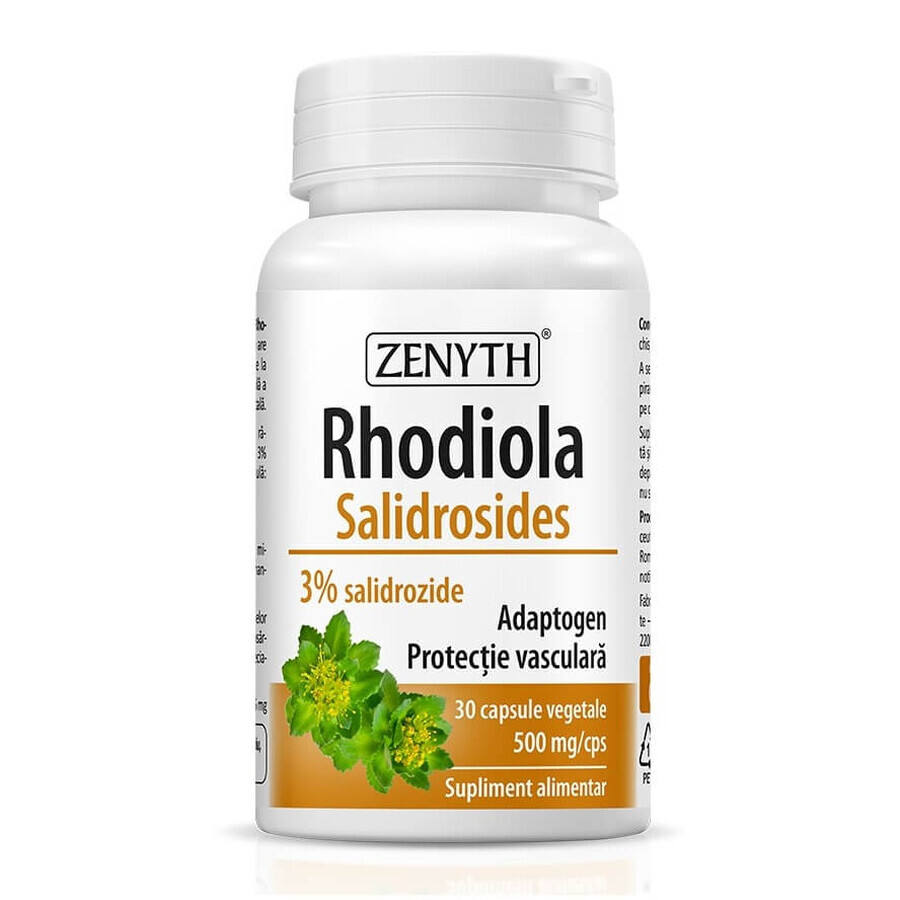 Rhodiola Salidrosides, 30 cápsulas vegetales, Zenyth