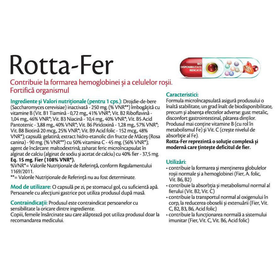 Rotta-Iron, 30 cápsulas, Rotta Natura