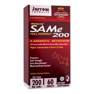 Sam-e Full Potency 200mg Jarrow Formulas, 60 comprimido, Secom