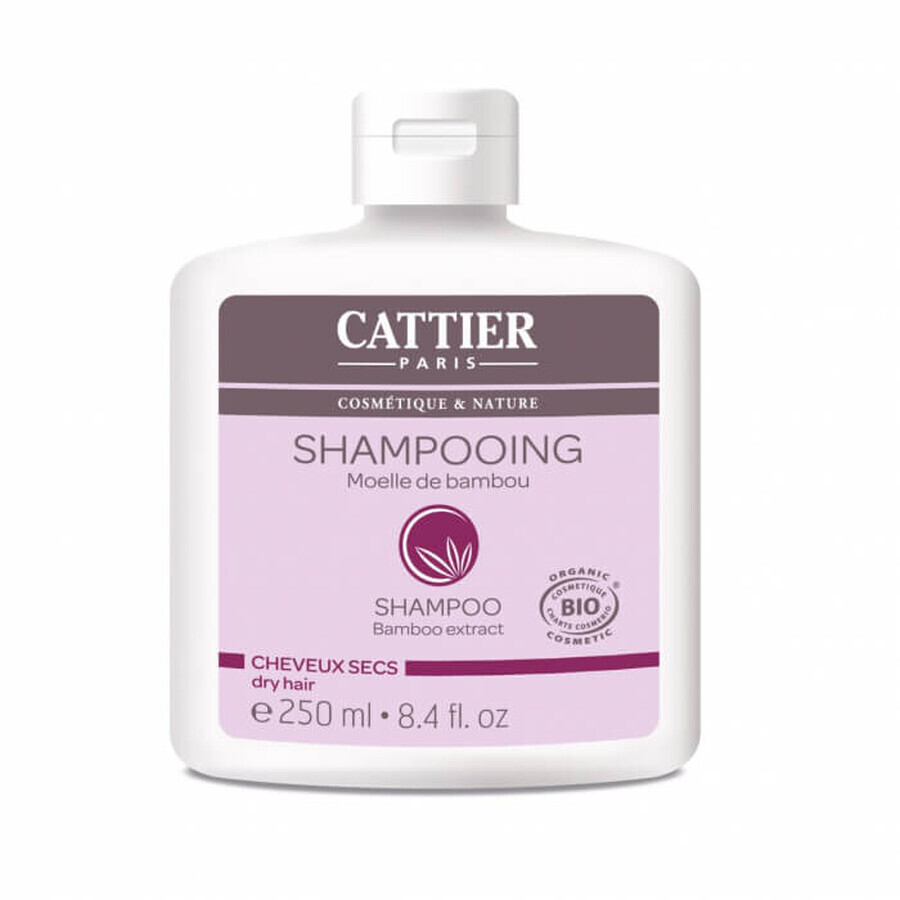 Champú ecológico para cabello seco con semillas de bambú, 250 ml, Cattier