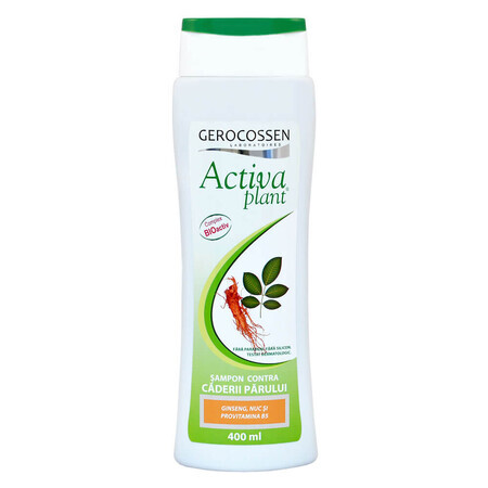 Champú contra la caída del cabello con nuez, ginseng, provitamina B6 Activa Plant, 400 ml, Gerocossen