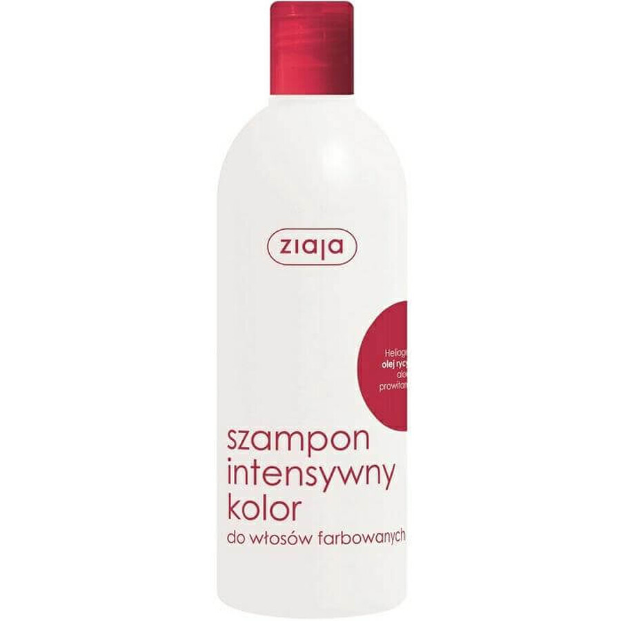 Champú con aceite de ricino para cabellos teñidos, 400 ml, Ziaja