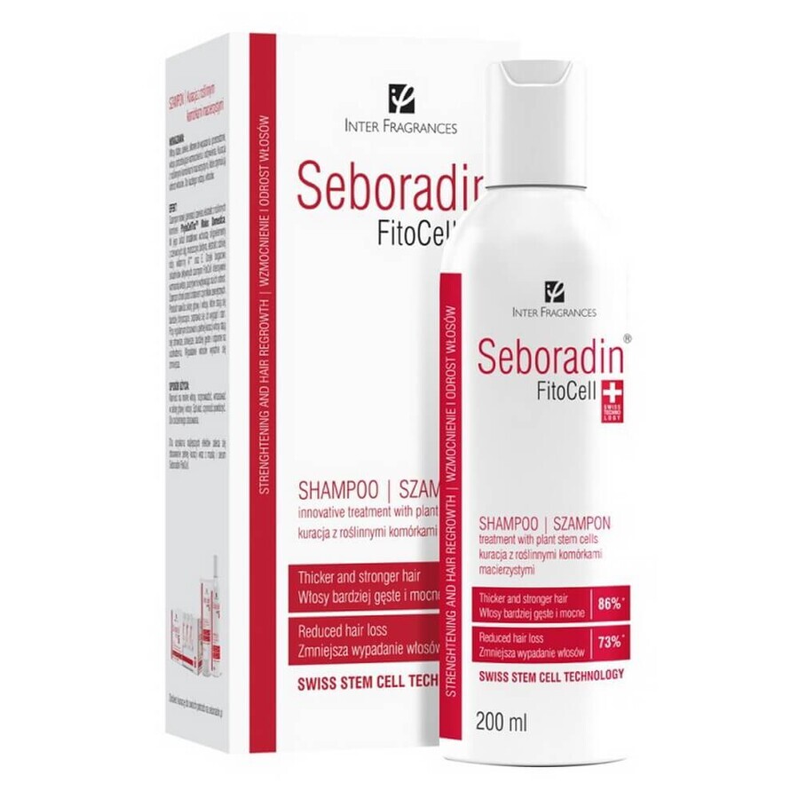 Seboradin Fitocell Shampoo per capelli deboli con tendenza alla caduta, 200 ml