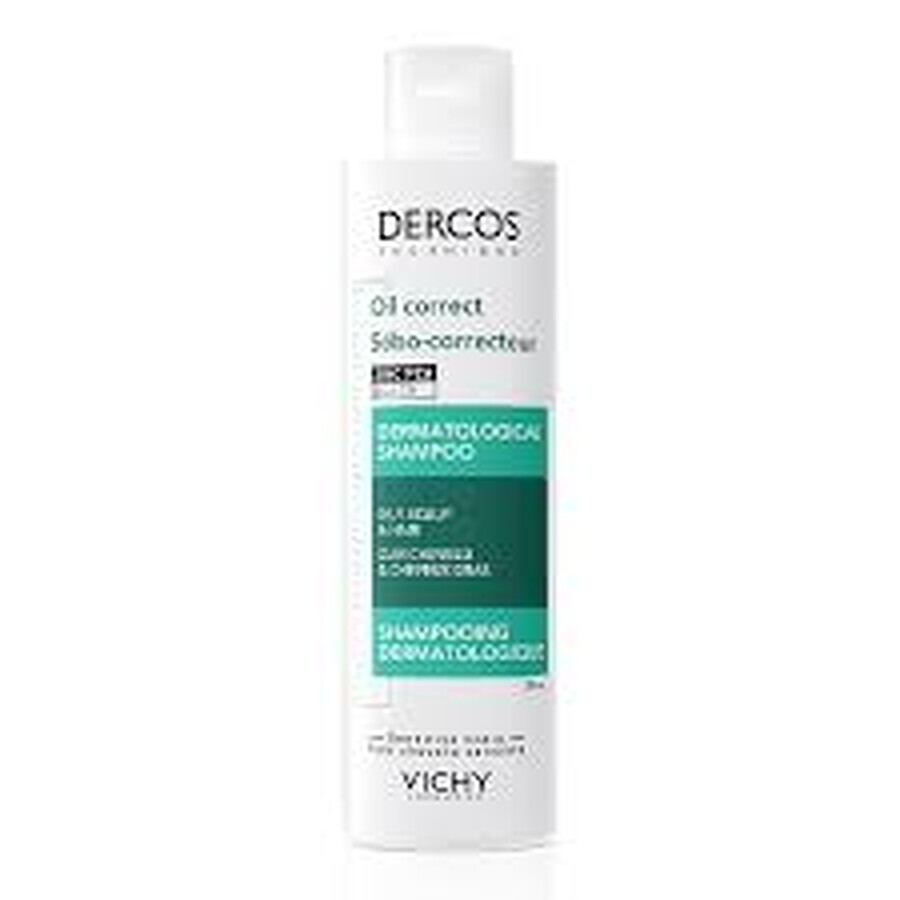 Vichy Dercos Champú seborreductor para cabellos grasos, 200 ml