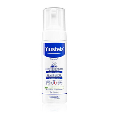 Schiuma shampoo per neonati, 150 ml, Mustela