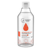 Agua micelar 3 en 1 con ácido hylurónico 4D y extracto de loto, 400 ml, Cosmetic Plant