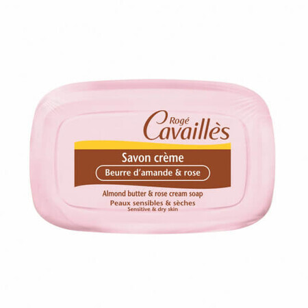 Sapun crema cu unt de migdale si trandafir, 115 g, Roge Cavailles