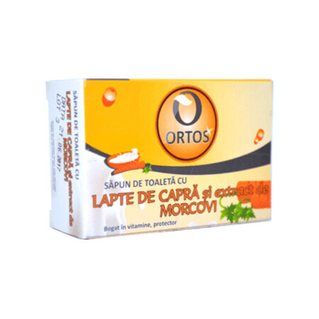 Jabón con leche de cabra y extracto de zanahoria, 100 g, Ortos