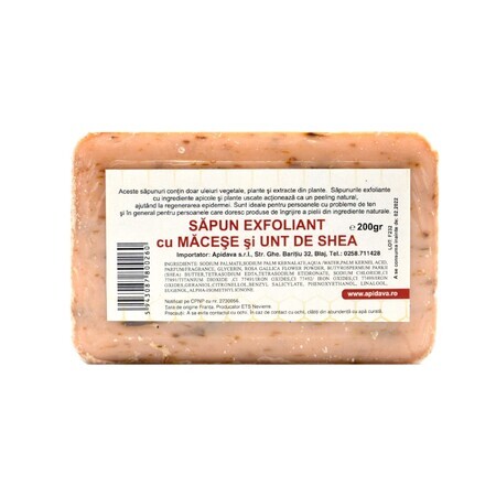 Jabón exfoliante con macese y manteca de karité, 200 g, Apidava