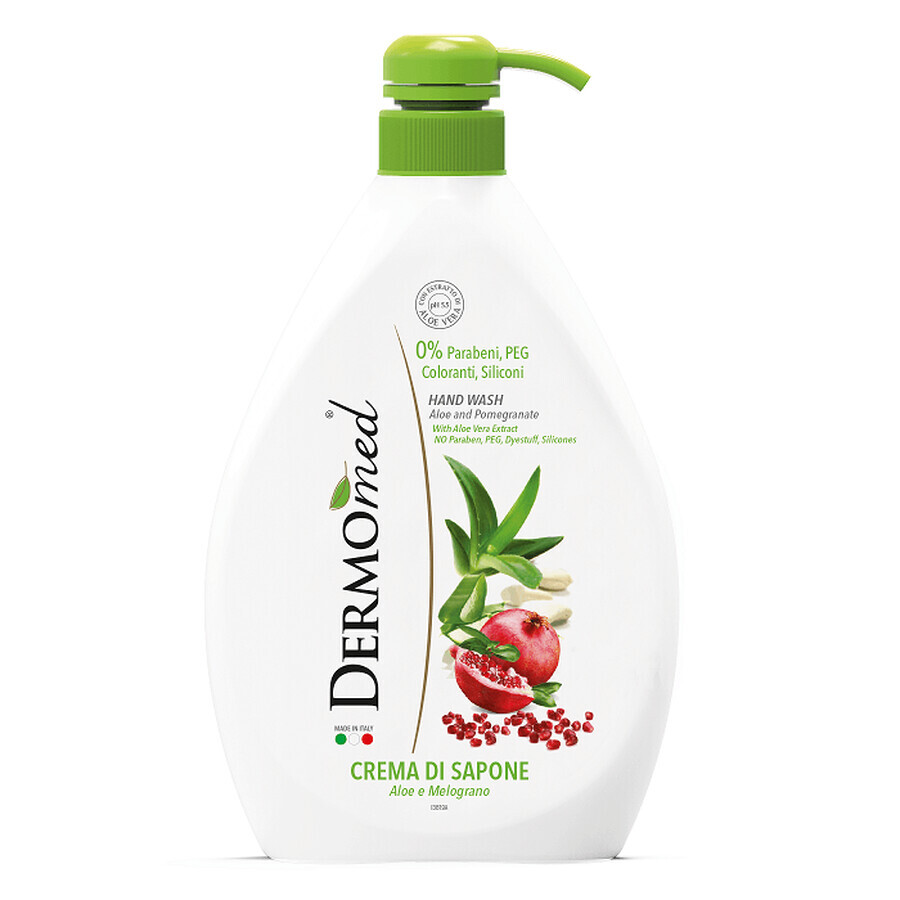 Liquid cream soap with Aloe Vera and Pomegranate, 1 L, DermoMed