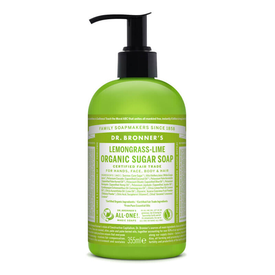 Jabón líquido con hierba limón y lima Shikakai, 355 ml, Dr. Bronner's