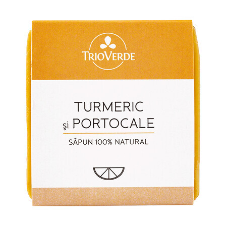 Natuurlijke zeep met turmenicum en sinaasappel, 110 g, Trio Verde