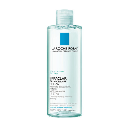 La Roche-Posay Eau micellaire ultra pour les peaux grasses à tendance acnéique, 400 ml