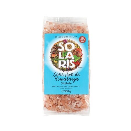 Cristales de sal rosa del Himalaya, 500 g, Solaris