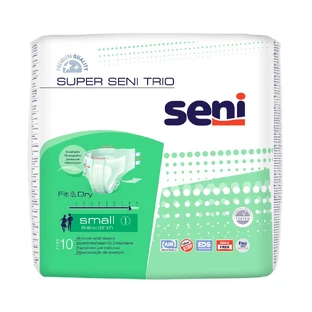 Diapers with closed system, Small, 10 pieces, Super Seni Trio