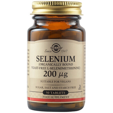 Selenium 200 mcg, 50 tabletten, Solgar