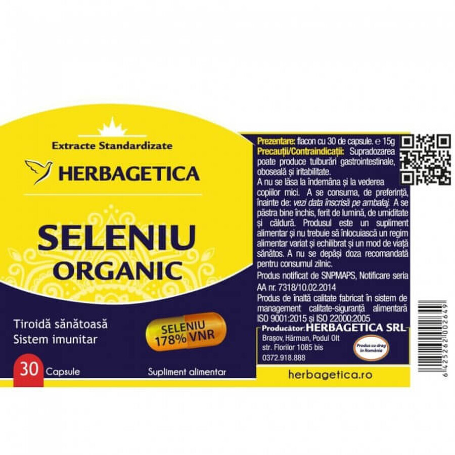 Selenium Bio, 60 capsules, Herbagetica