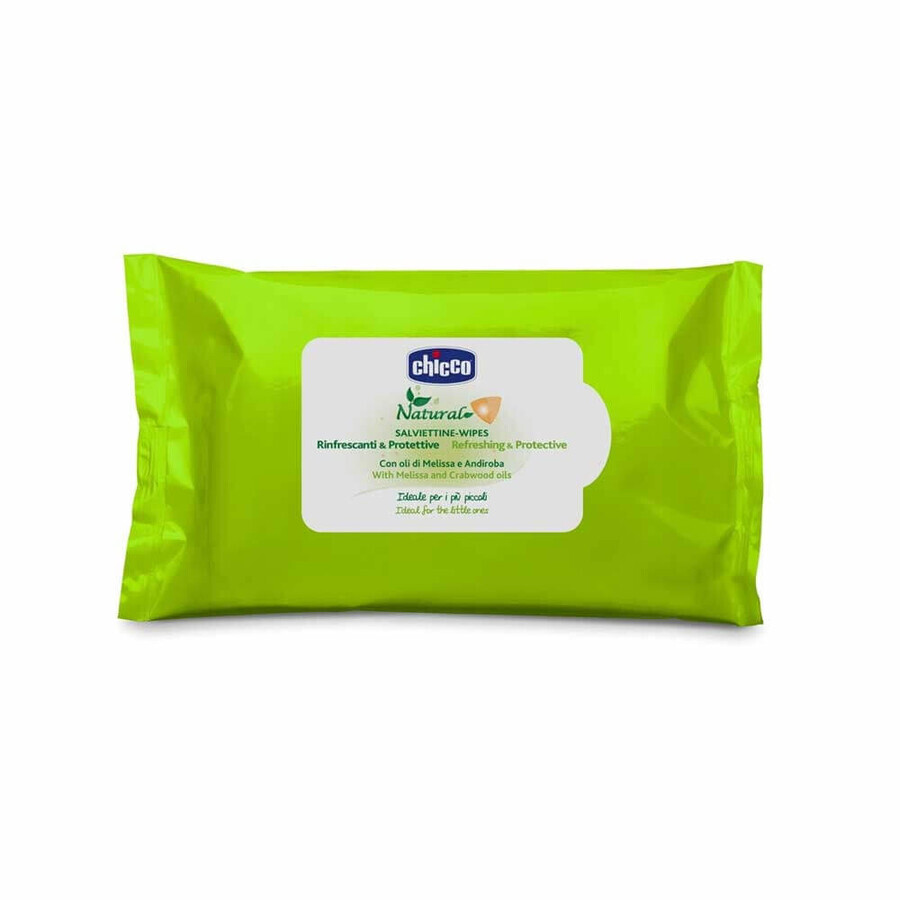 Lingettes humides à l'huile de Mélisse et d'Andiroba, 2 mois et plus, 20 pièces, Chicco