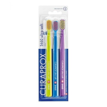 Cepillo de dientes 5460 ultra suave, 3 piezas, Curaprox