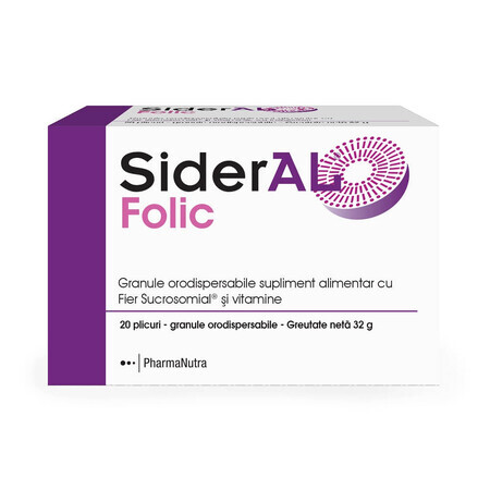 SiderAL Folic, 20 sobres, Solacium Pharma