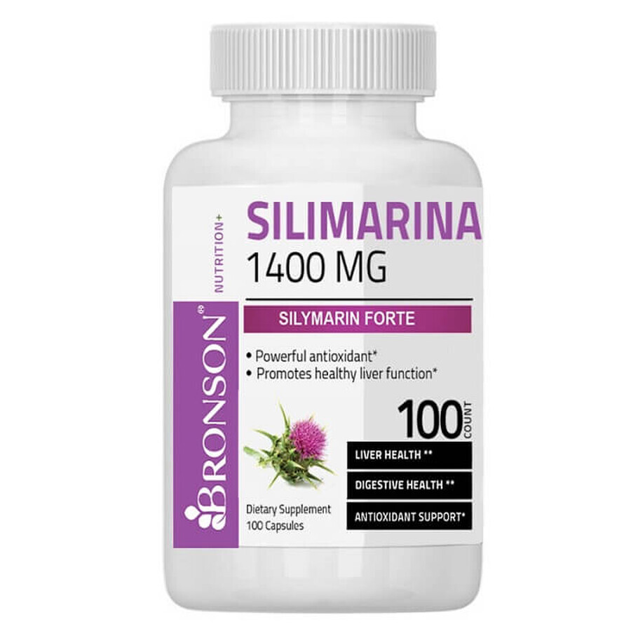 Silimarin Cardo Mariano 1400 mg, 100 cápsulas, Laboratorios Bronson