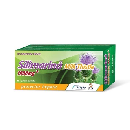 Silimarin Milk Thistle Therapy 1000 mg, 30 comprimidos, Terapia