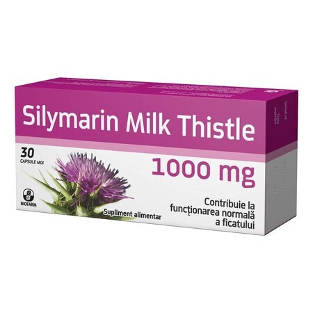 Silimarina Cardo Mariano 1000mg, 30 cápsulas, Biofarm