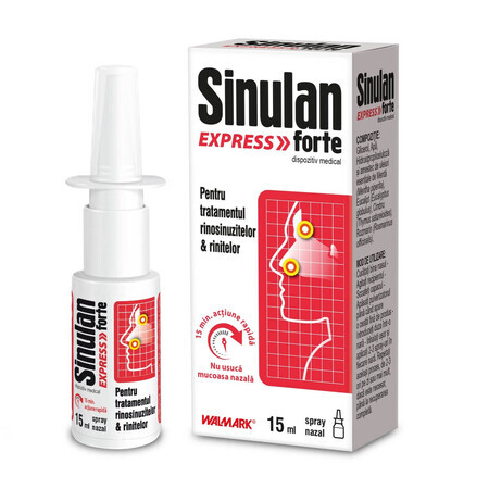 Sinulan Express spray nasal fuerte, 15 ml, Walmark