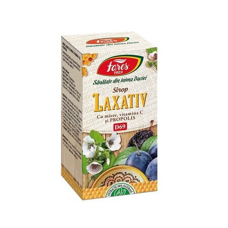 Sirop laxativ cu miere și propolis, D69, 100 ml, Fares