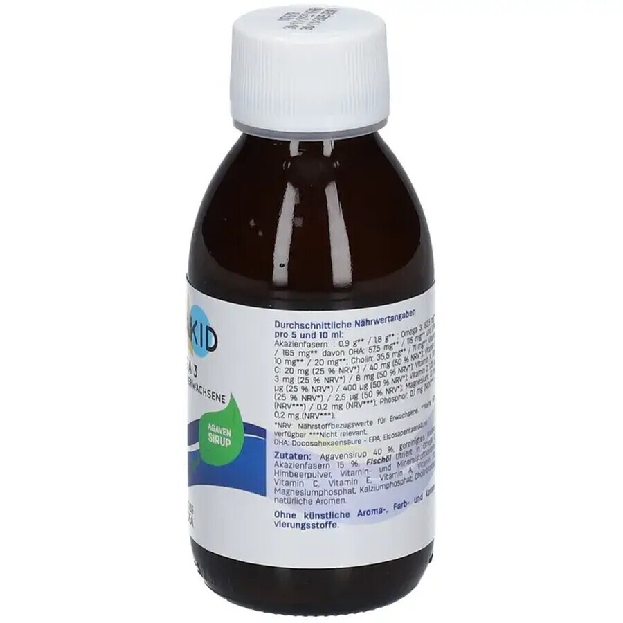 Jarabe para bebés Omega 3 y Vitamina A,C,D,E con sabor a cola, 125 ml, Pediakid