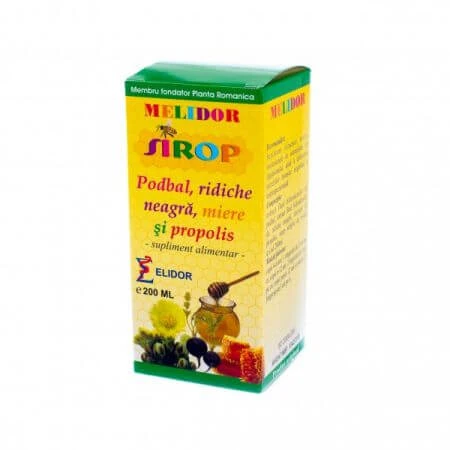 Syrop ziołowy z czarnym rydzem, miodem i propolisem, 200 ml, Elidor: ceny i cechy