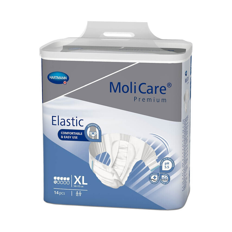 MoliCare Premium Elastic Inkontinenzslip 6 PIC Größe XL (165274), 14 Stück, Hartmann