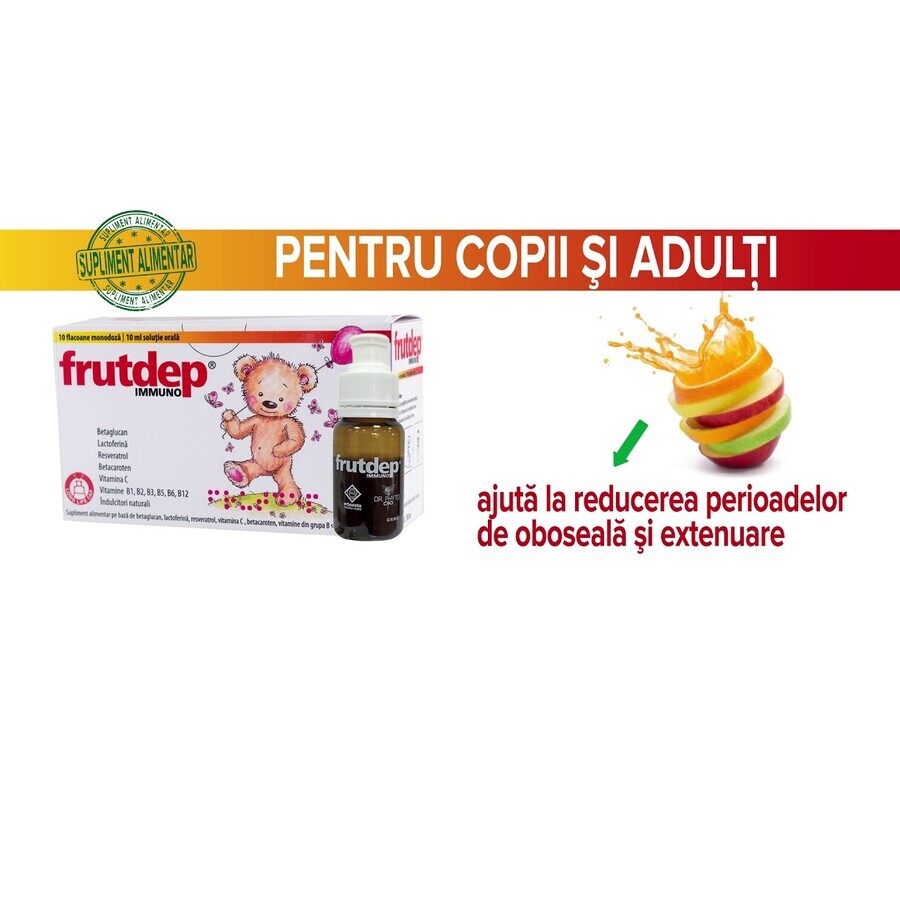 Soluție orală Frutdep Immuno, 10 flacoane, Dr. Phyto