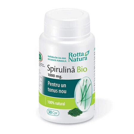 Spirulina 1000 mg, 30 compresse, Rotta Natura