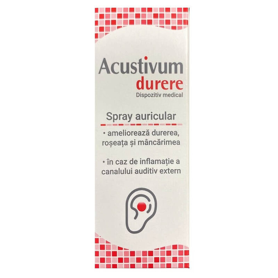 Acustivum spray para el dolor de oídos, 20 ml, Zdrovit