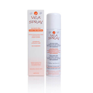 VEA Spray con aceite seco y vitamina E pura nebulizada, 100 ml, Hulka