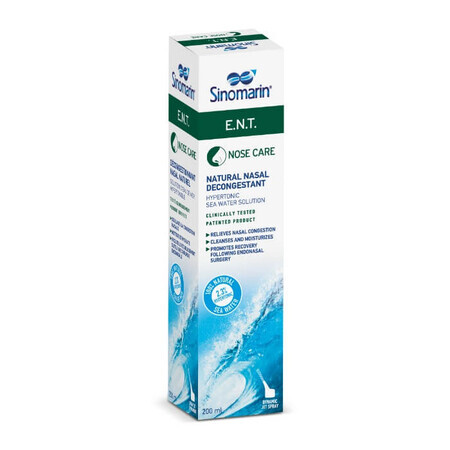 Sinomarin ENT spray descongestionante nasal hipertónico, 200 ml, Gerolymatos International