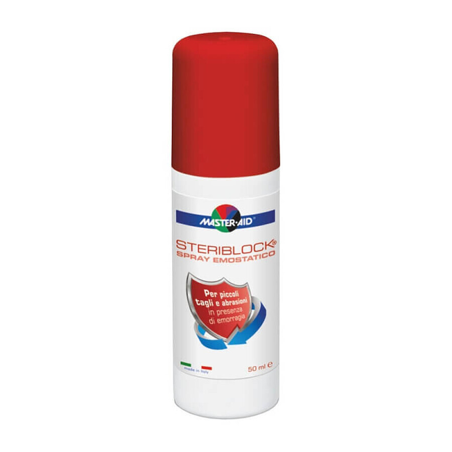 Master-Aid Steriblock Spray Emostatico per Piccoli Tagli e Abrasioni, 50ml