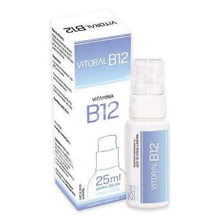 Spray orale per adulti Vitoral B12, 25 ml, Vitalogic