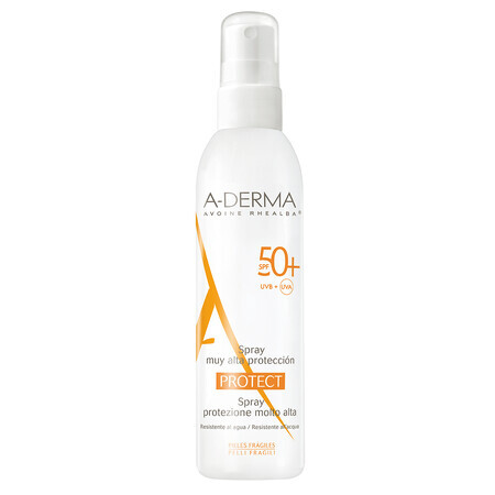 A-Derma Protect Spray Piel Sensible con FPS 50+, 200 ml