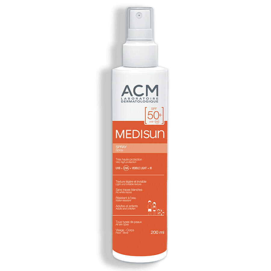 Medisun zonnebrandspray met SPF 50+, 200 ml, Acm