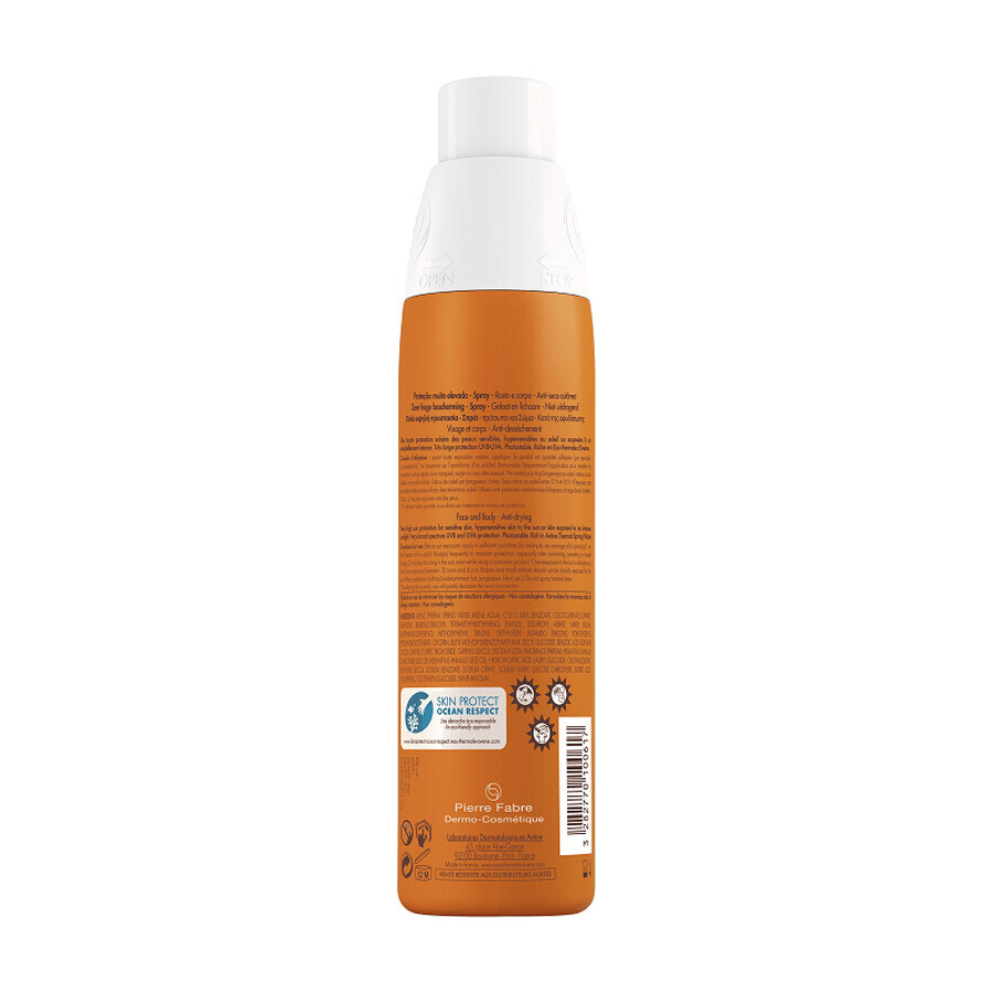 Spray per la protezione solare SPF 50+ Avene, 200 ml, Pierre Fabre