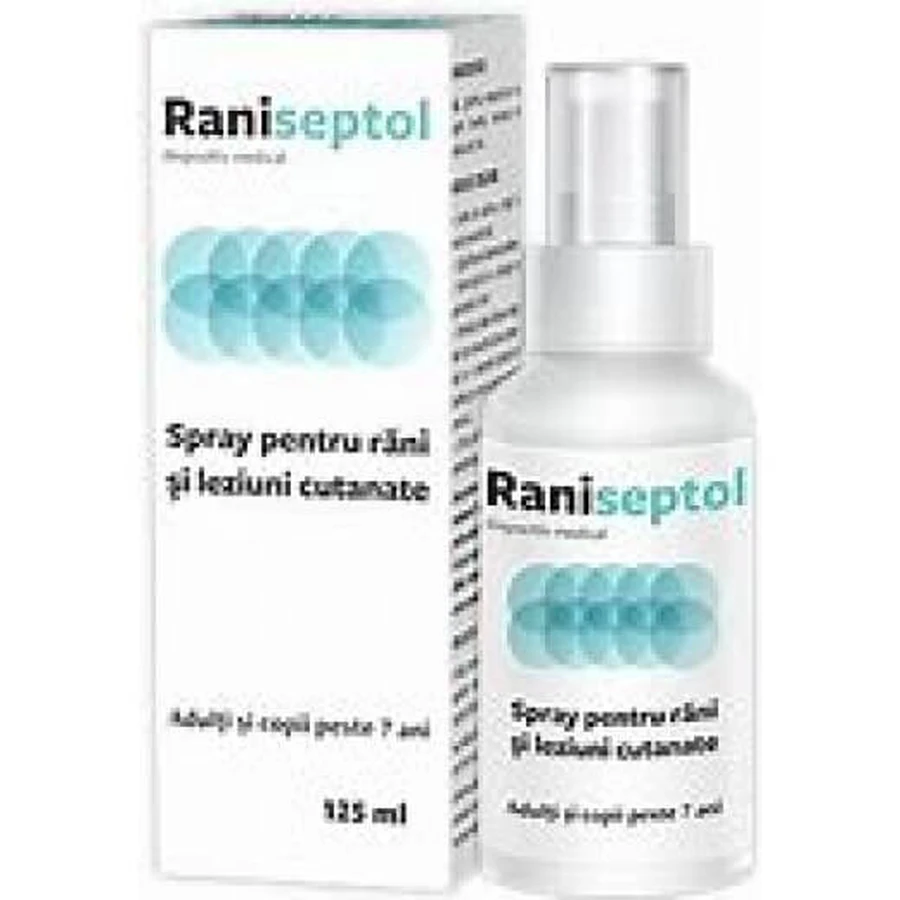 Spray voor wonden en huidlaesies, Raniseptol, 125 ml, Zdrovit