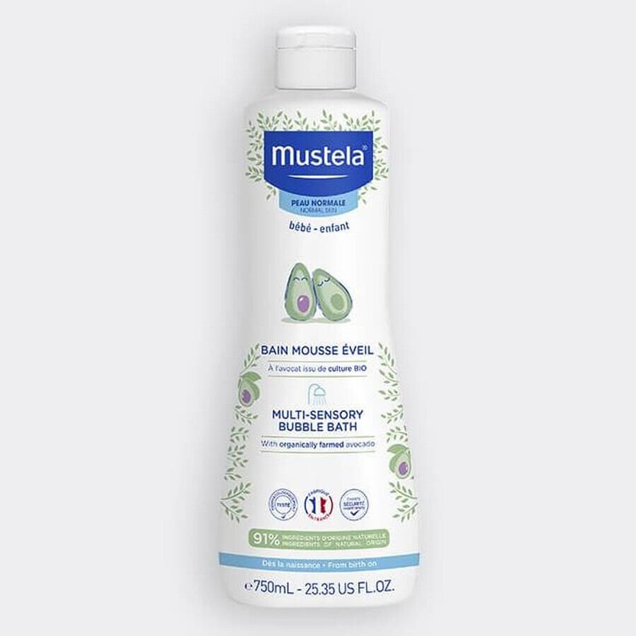 Espuma de baño multisensorial, 750 ml, Mustela