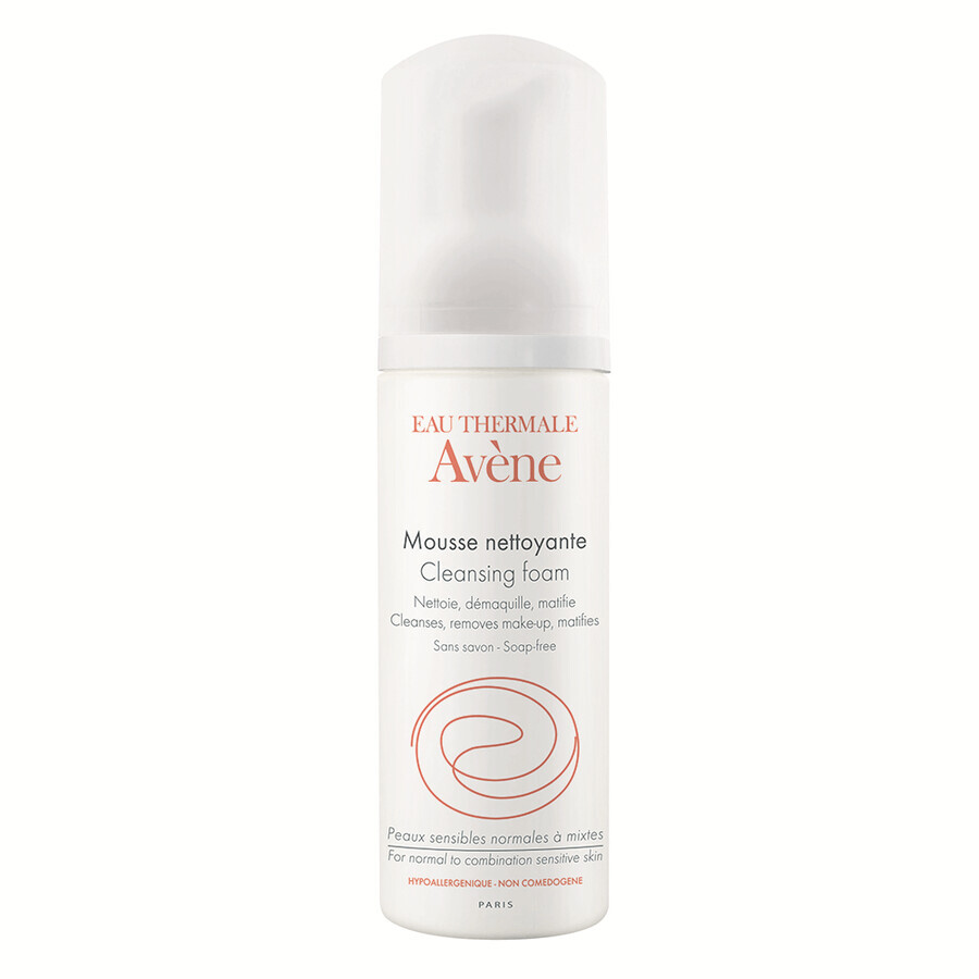 Espuma limpiadora para rostro y ojos, 150 ml, Avene Essentials